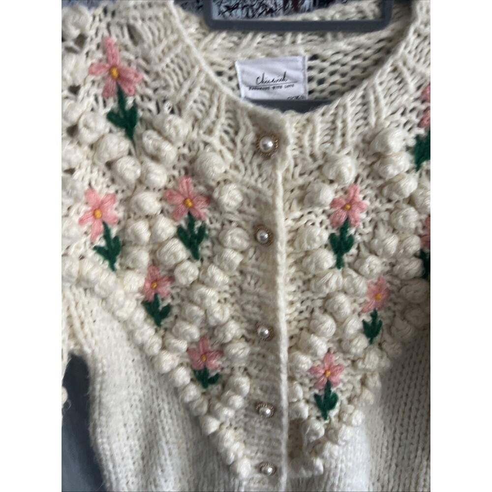 Chicwish Handmade with Love Cardigan Sweater Sm Boho Feminine Cottage Core - Picture 5 of 9